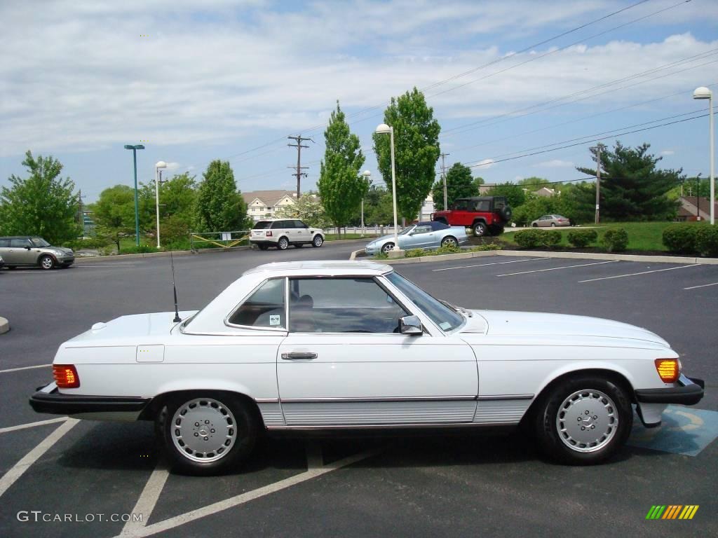 1989 SL Class 560 SL Roadster - Arctic White / Red photo #6