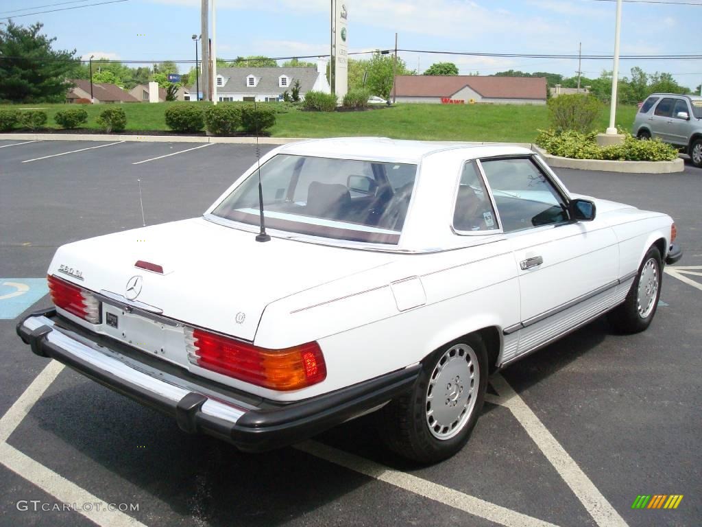 1989 SL Class 560 SL Roadster - Arctic White / Red photo #7