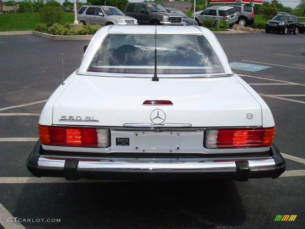 1989 SL Class 560 SL Roadster - Arctic White / Red photo #8
