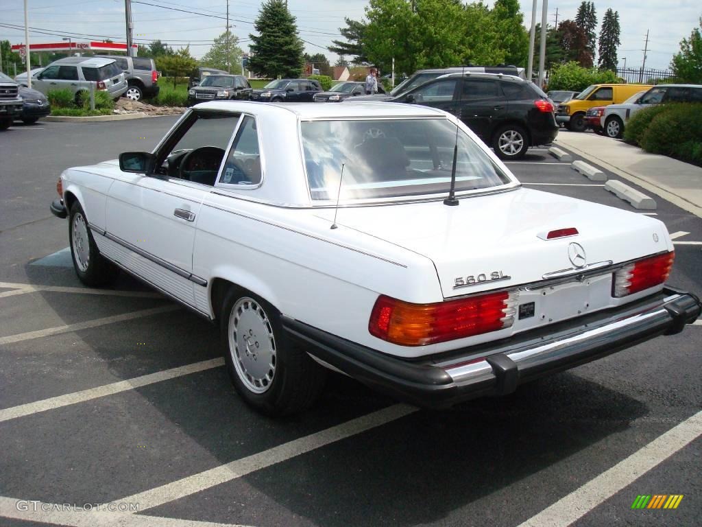1989 SL Class 560 SL Roadster - Arctic White / Red photo #9
