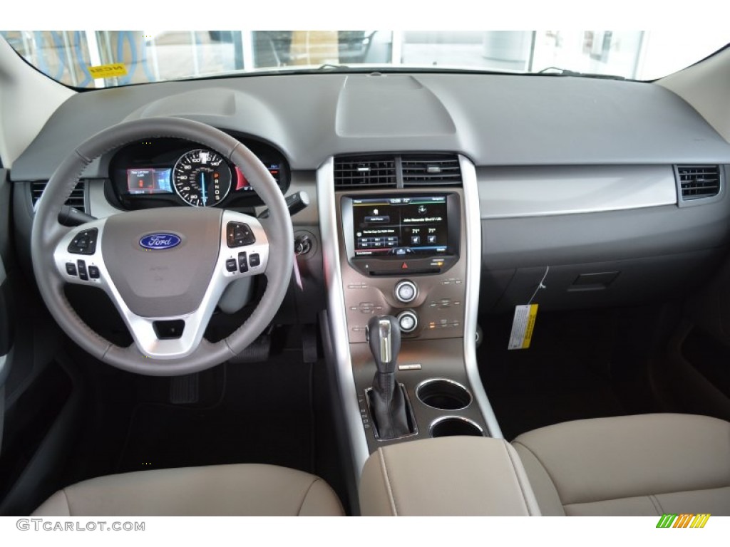 2014 Ford Edge SEL AWD Medium Light Stone Dashboard Photo #92210809