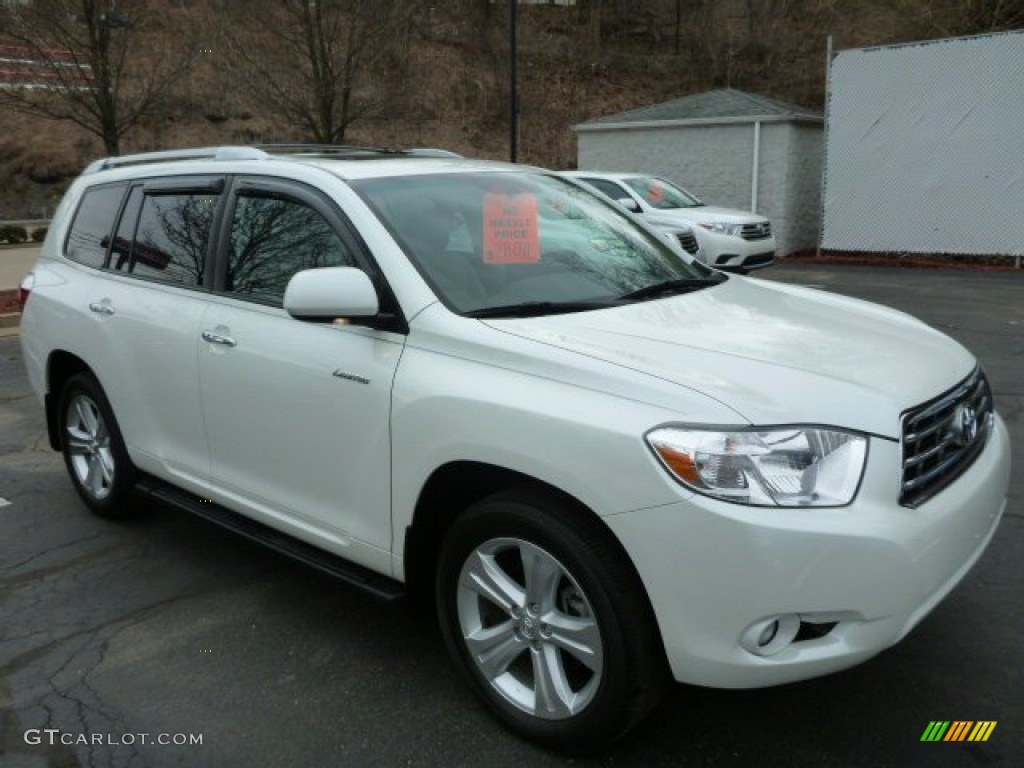 2009 Highlander Limited 4WD - Blizzard White Pearl / Ash photo #1