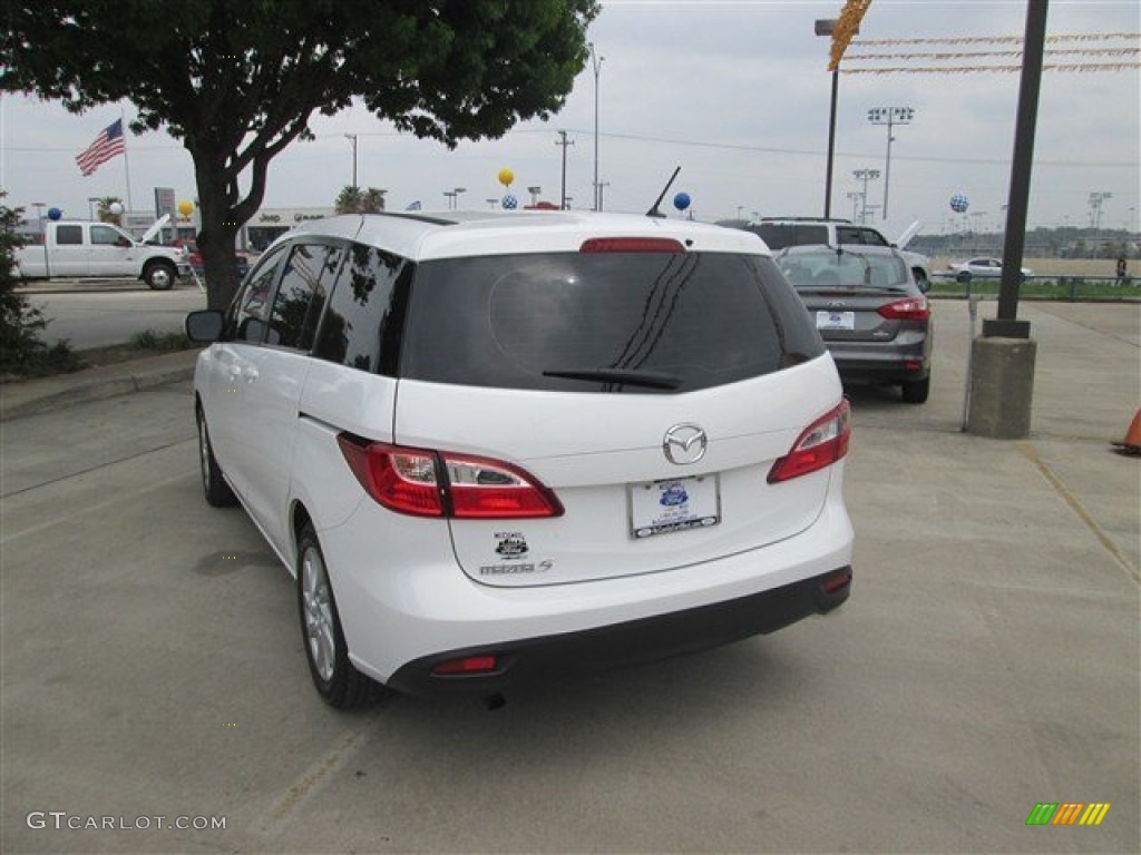 2012 MAZDA5 Sport - Crystal White Pearl Mica / Sand photo #5