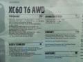 2015 Volvo XC60 T6 AWD Window Sticker