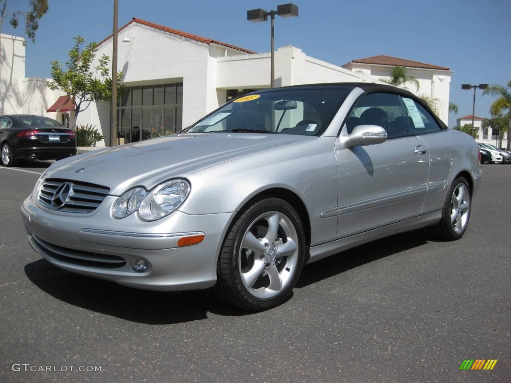 2005 CLK 320 Cabriolet - Brilliant Silver Metallic / Charcoal photo #1