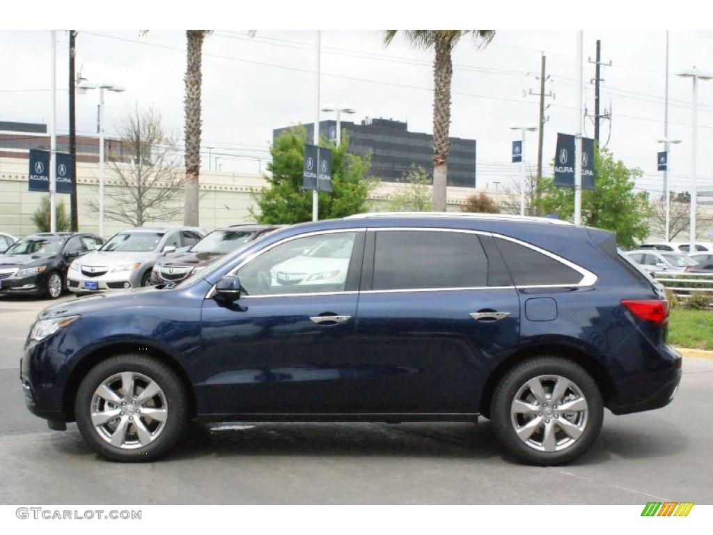 Fathom Blue Pearl 2014 Acura MDX Advance Exterior Photo #92220586