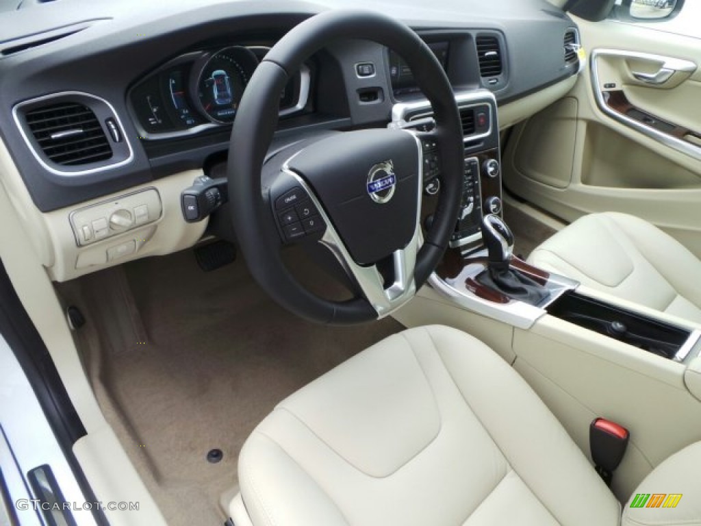 Soft Beige Interior 2015 Volvo V60 T5 AWD Photo #92221273