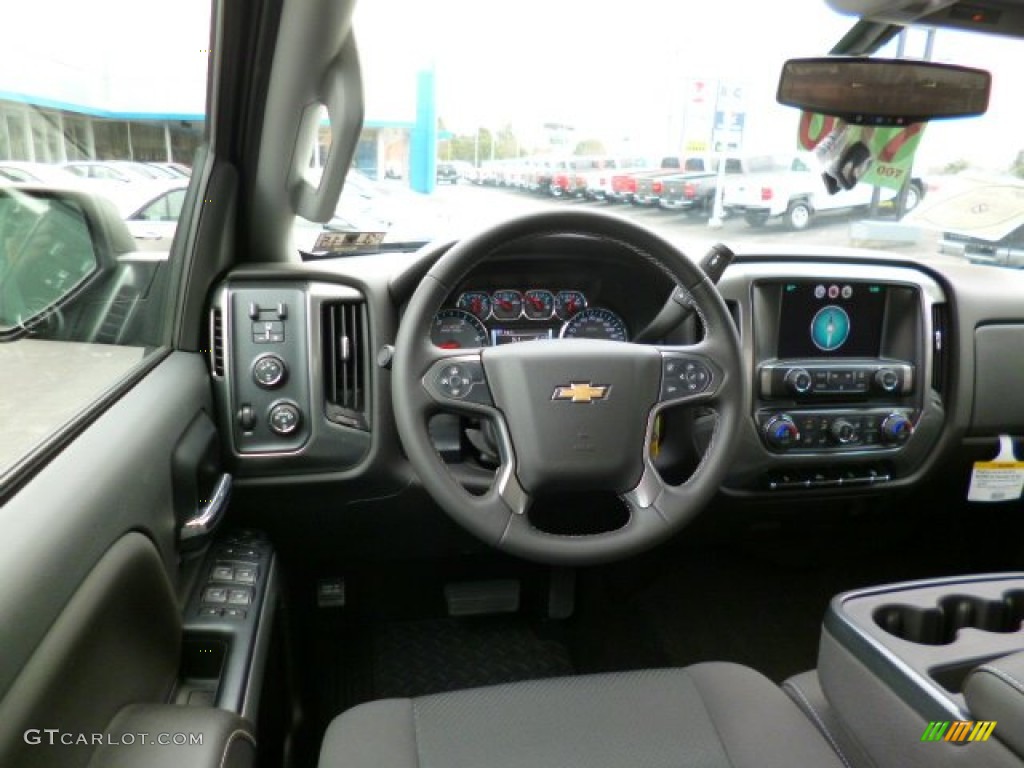2015 Chevrolet Silverado 2500HD LT Double Cab 4x4 Jet Black Dashboard Photo #92223085