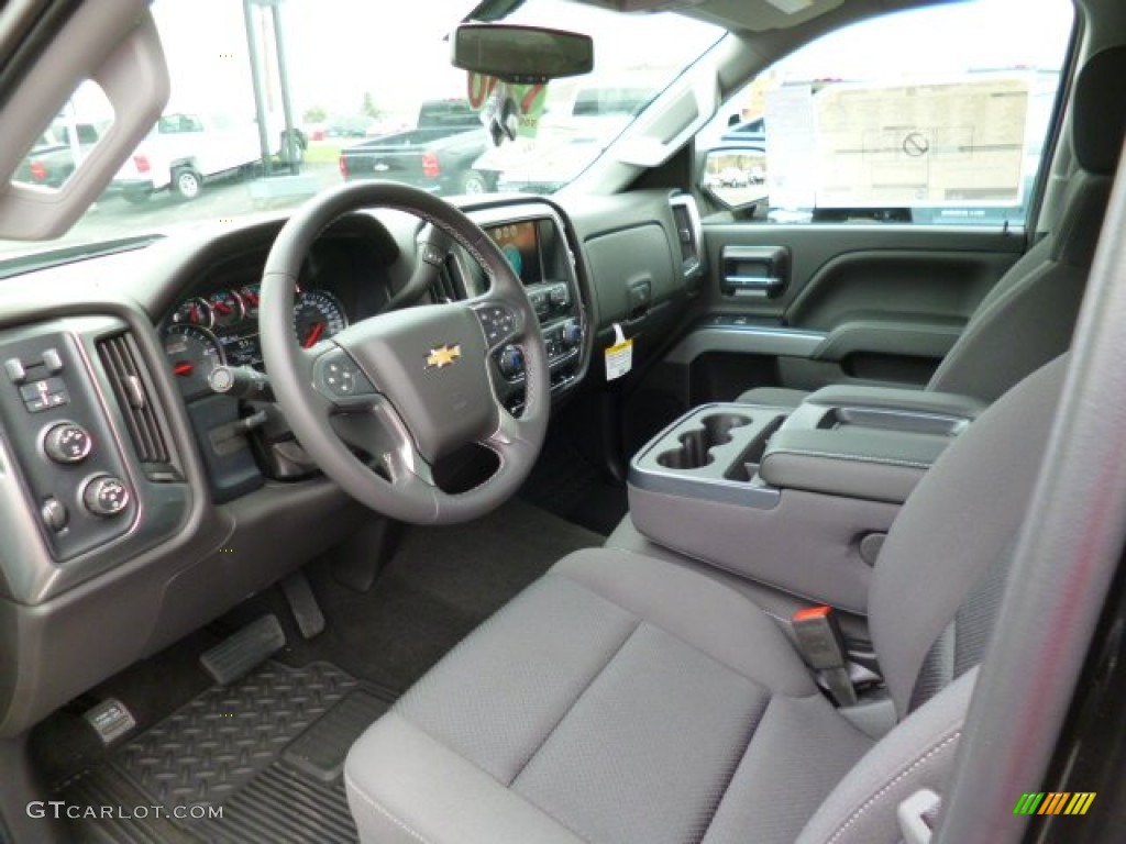 Jet Black Interior 2015 Chevrolet Silverado 2500HD LT Double Cab 4x4 Photo #92223112