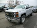 2014 Silver Ice Metallic Chevrolet Silverado 1500 WT Regular Cab 4x4  photo #3