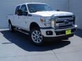 2014 White Platinum Tri-Coat Ford F250 Super Duty Lariat Crew Cab 4x4  photo #2