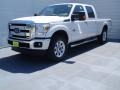 2014 White Platinum Tri-Coat Ford F250 Super Duty Lariat Crew Cab 4x4  photo #7