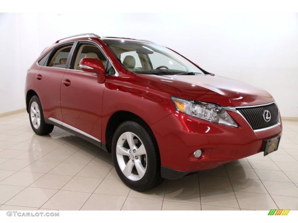 2010 RX 350 AWD - Matador Red Mica / Parchment/Brown Walnut photo #1