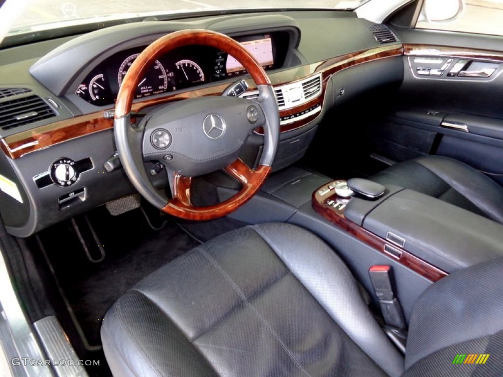 Black Interior 2008 Mercedes-Benz S 550 Sedan Photo #92229265