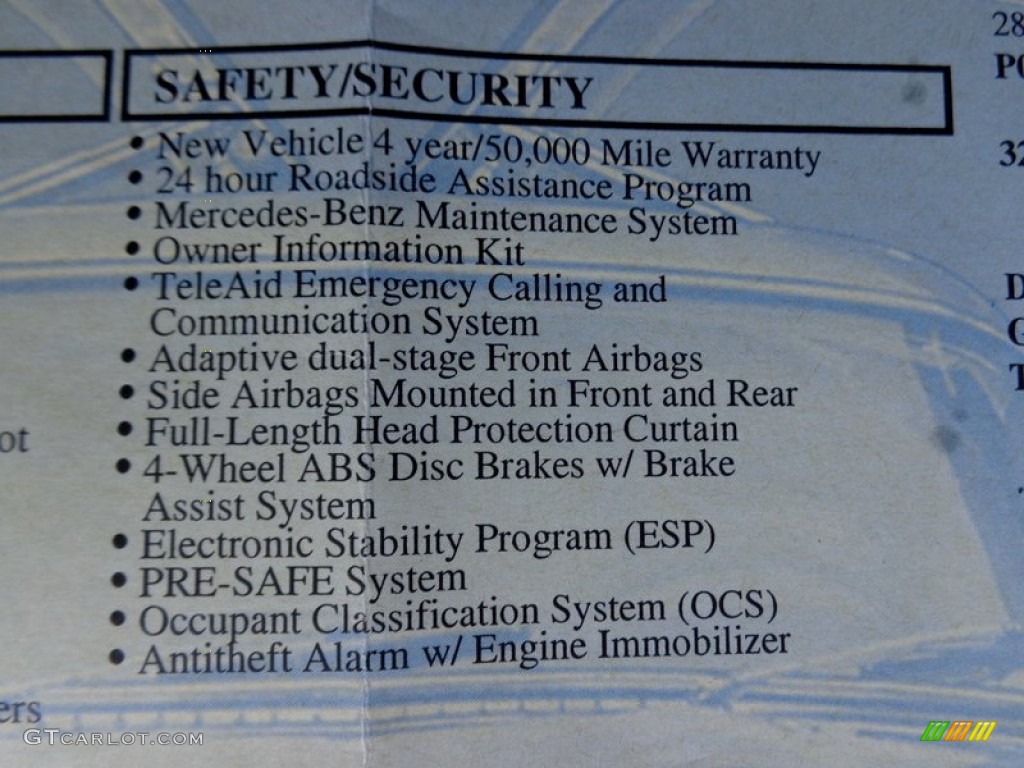 2008 Mercedes-Benz S 550 Sedan Window Sticker Photos