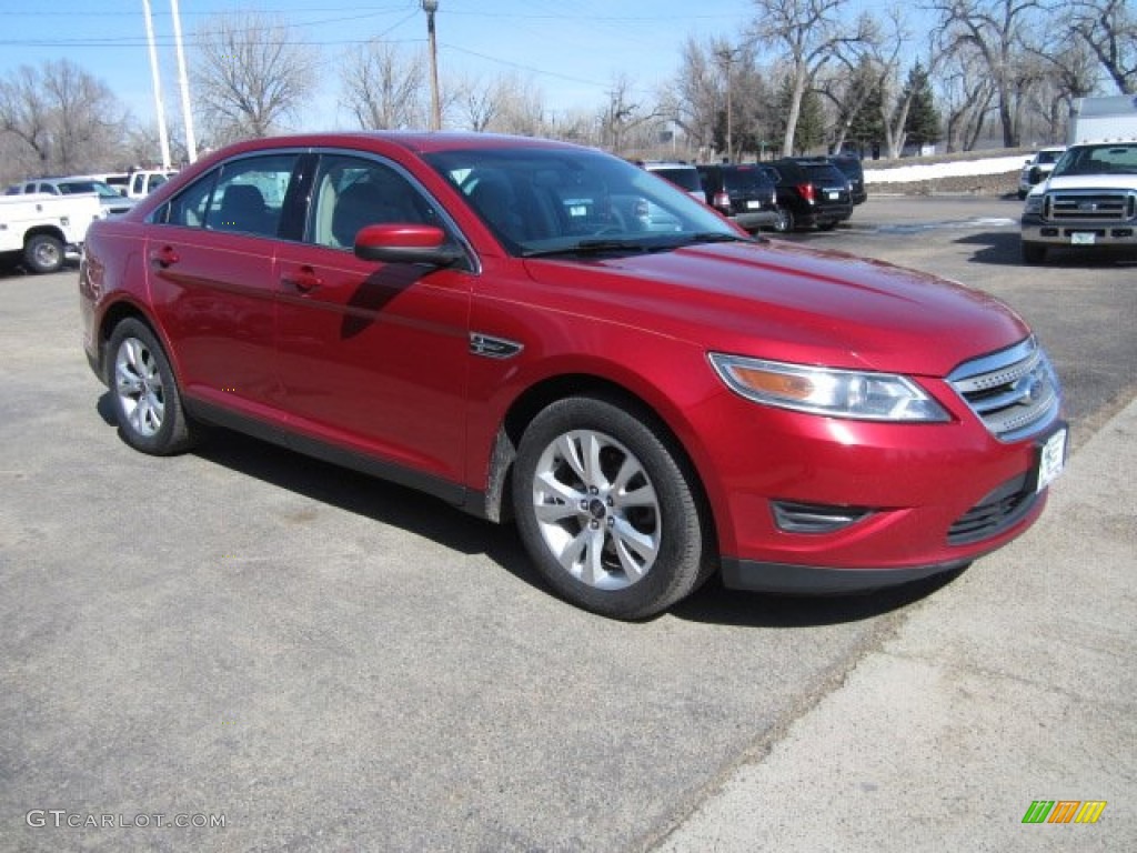 2011 Taurus SEL - Red Candy / Light Stone photo #2