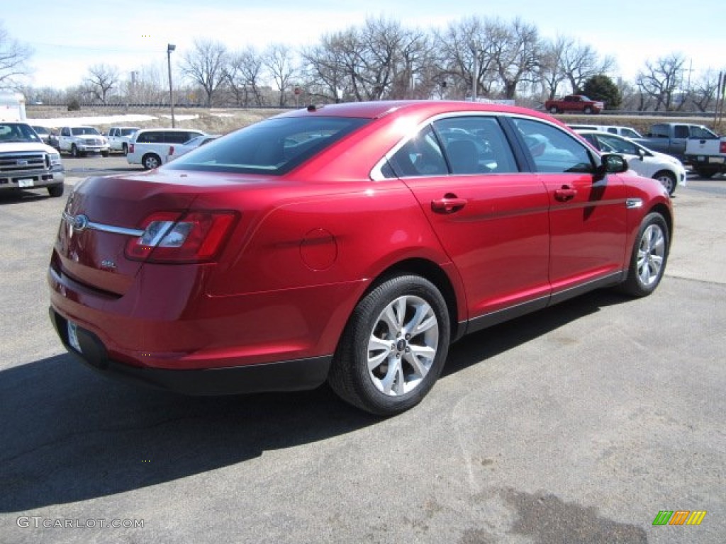 2011 Taurus SEL - Red Candy / Light Stone photo #3
