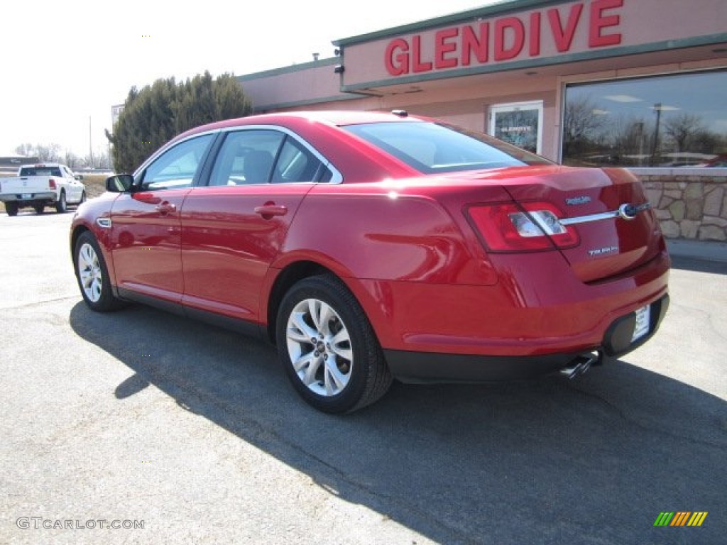 2011 Taurus SEL - Red Candy / Light Stone photo #4