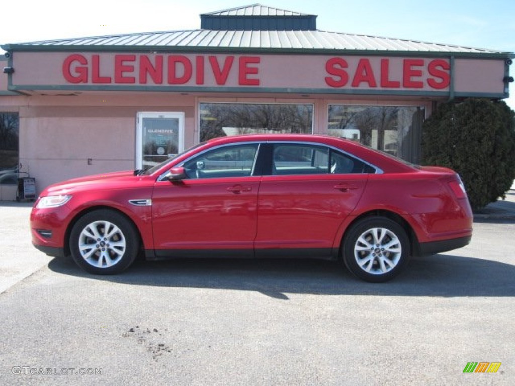 2011 Taurus SEL - Red Candy / Light Stone photo #18