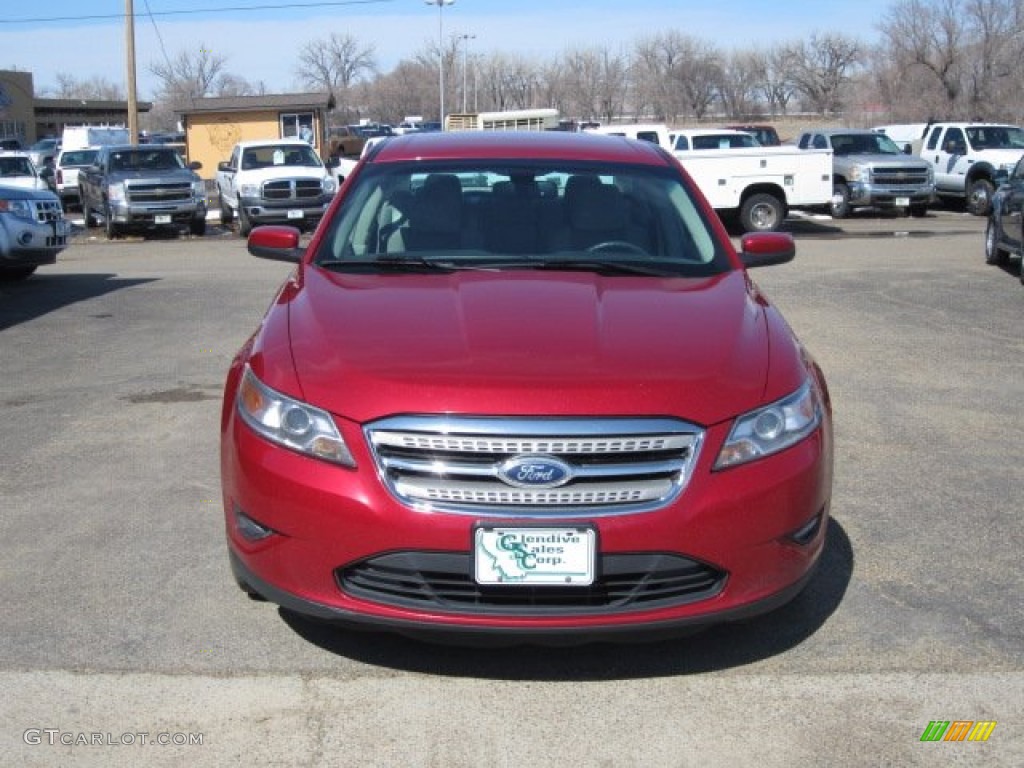 2011 Taurus SEL - Red Candy / Light Stone photo #20
