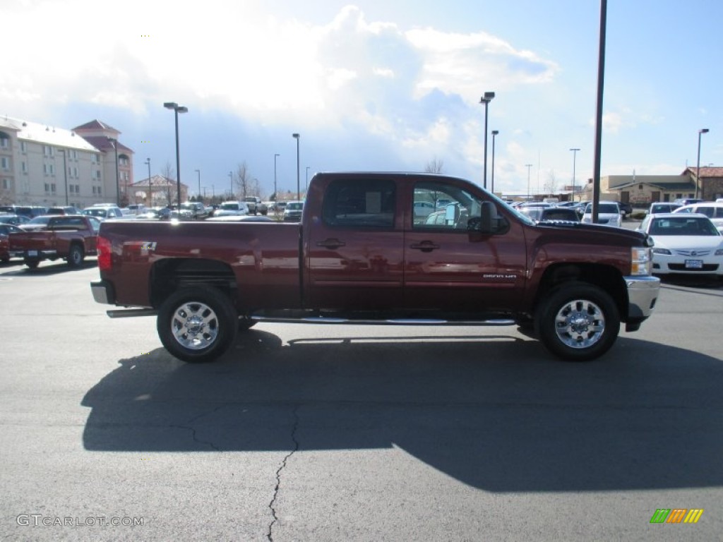 2013 Silverado 2500HD LTZ Crew Cab 4x4 - Deep Ruby Metallic / Light Cashmere/Dark Cashmere photo #7