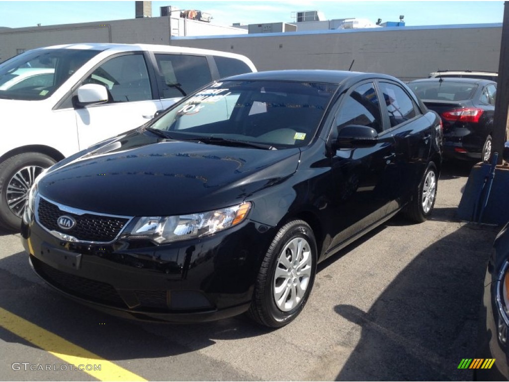 Aurora Black Pearl 2013 Kia Forte EX Exterior Photo #92230711