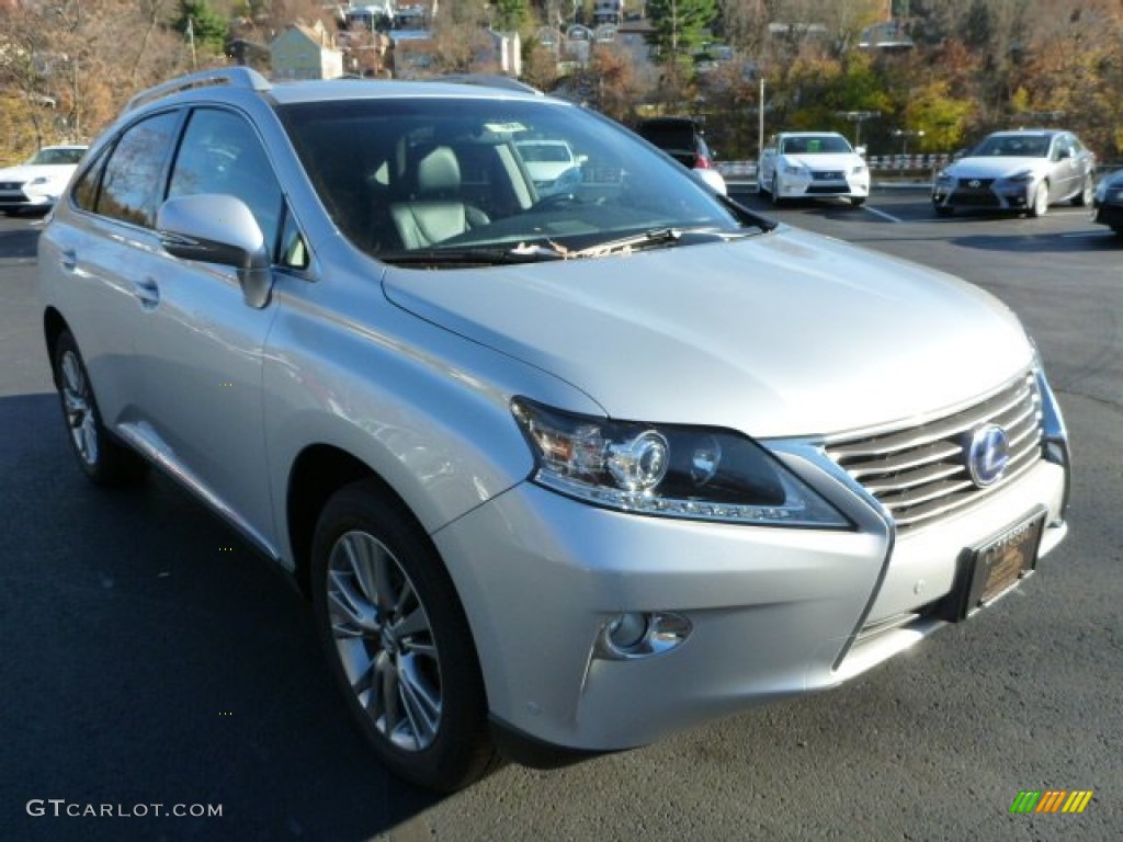 2013 RX 450h AWD - Silver Lining Metallic / Black/Ebony Birds Eye Maple photo #4