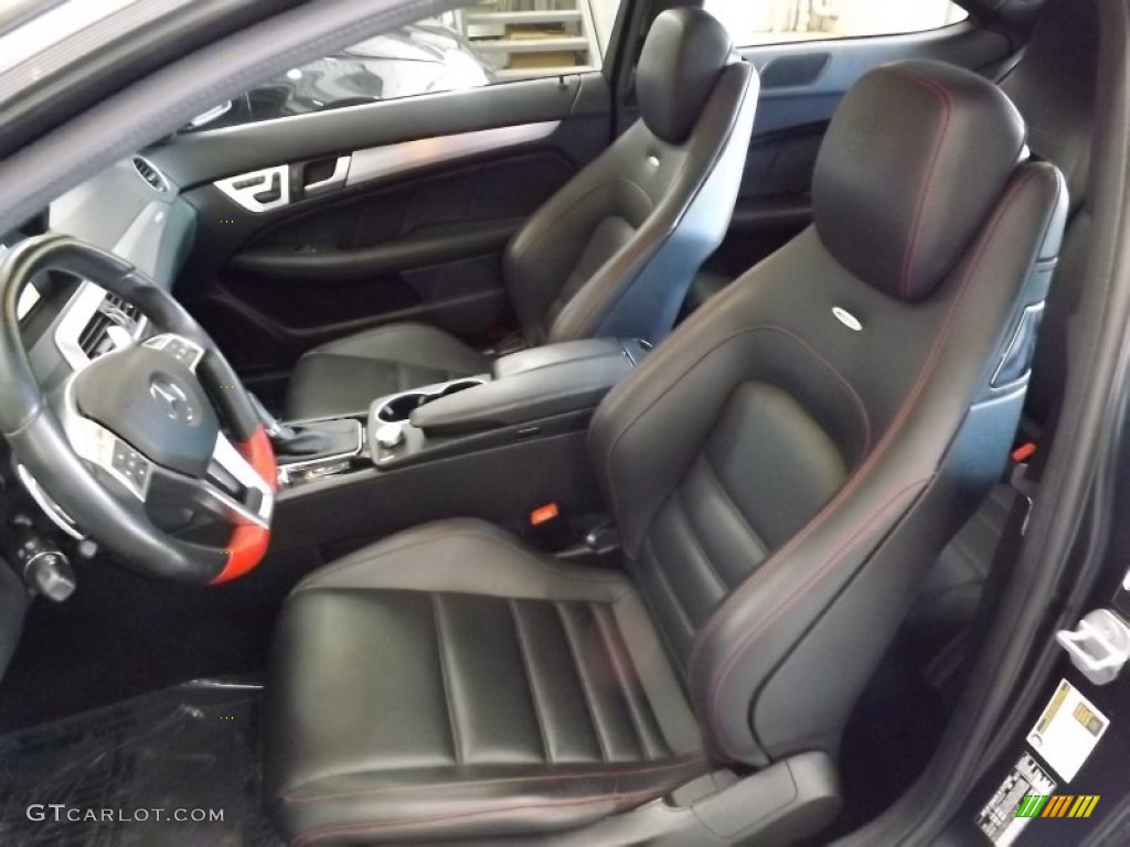 AMG Black Interior 2012 Mercedes-Benz C 63 AMG Coupe Photo #92236370