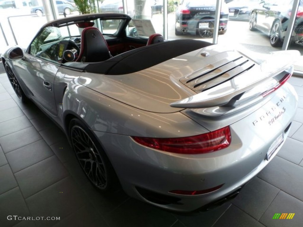 2014 911 Turbo S Cabriolet - Rhodium Silver Metallic / Carrera Red Natural Leather photo #5