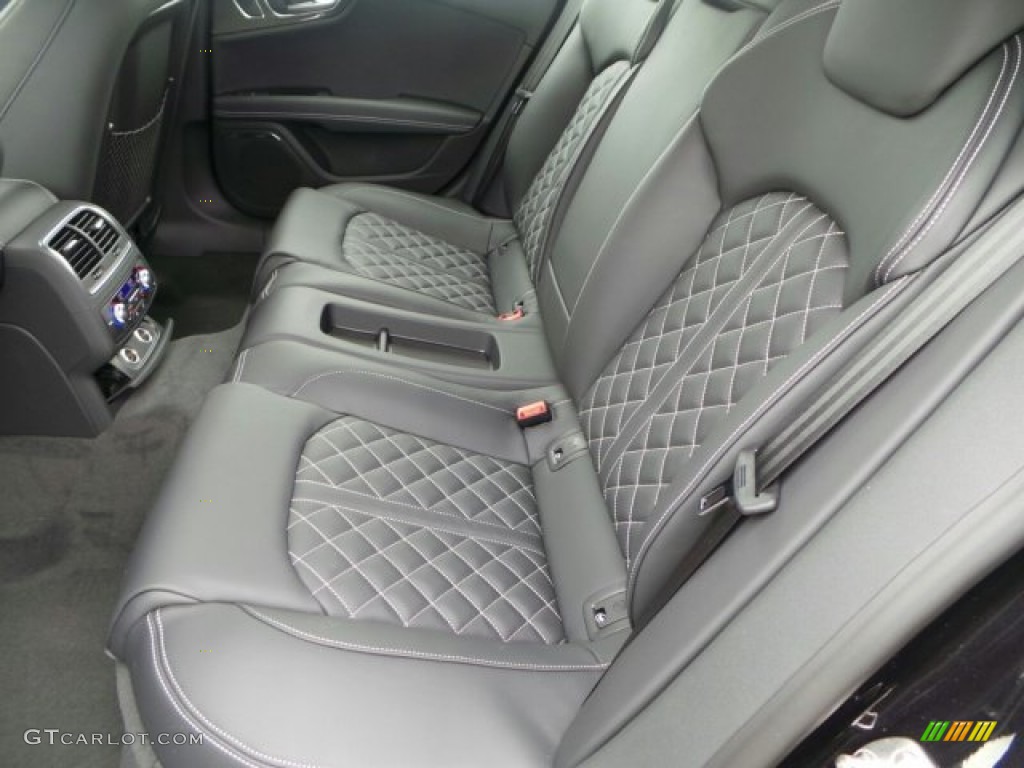 Black Valcona w/Diamond Contrast Stitching Interior 2014 Audi S7 Prestige 4.0 TFSI quattro Photo #92236874