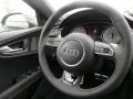 2014 Audi S7 Black Valcona w/Diamond Contrast Stitching Interior Steering Wheel Photo