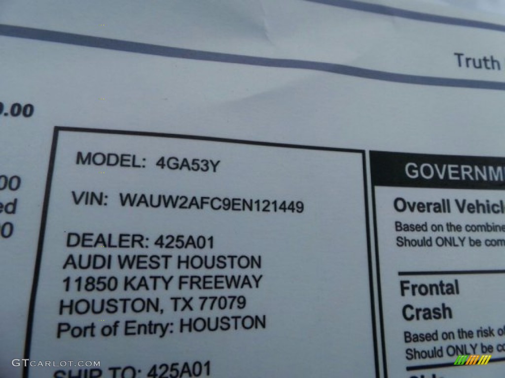 2014 S7 Prestige 4.0 TFSI quattro - Phantom Black Pearl / Black Valcona w/Diamond Contrast Stitching photo #38