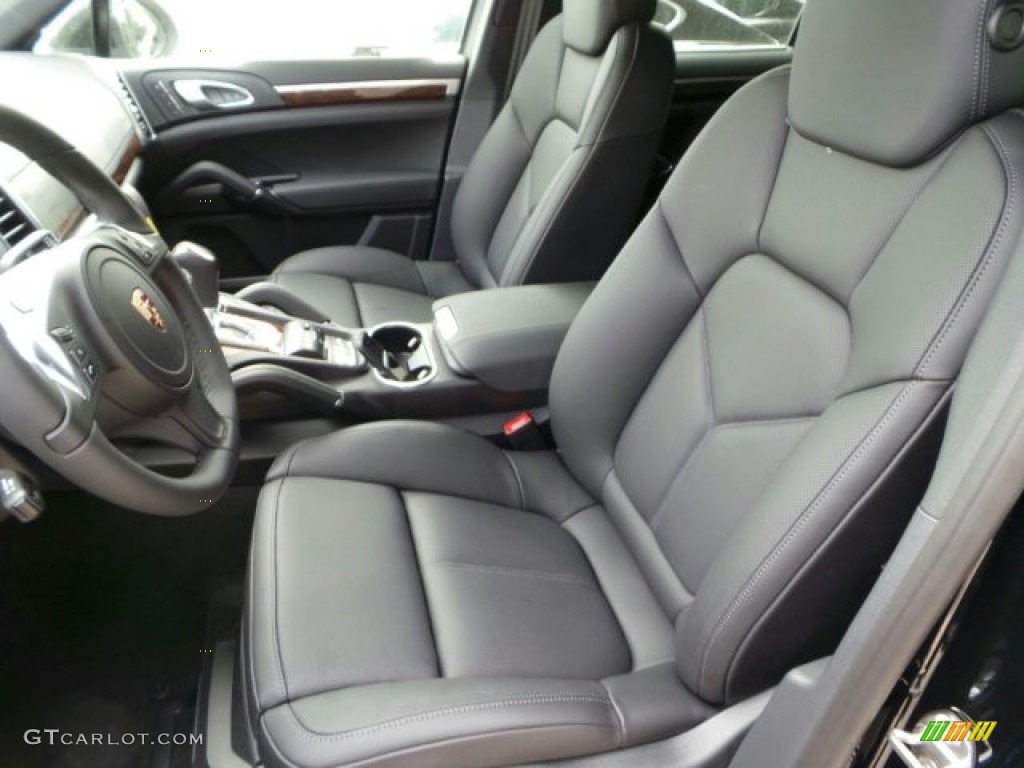 Black Interior 2014 Porsche Cayenne S Hybrid Photo #92237627