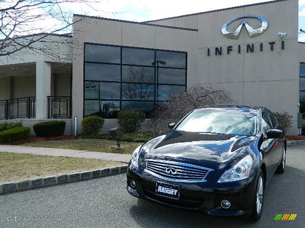 2012 G 37 x AWD Sedan - Black Obsidian / Wheat photo #1