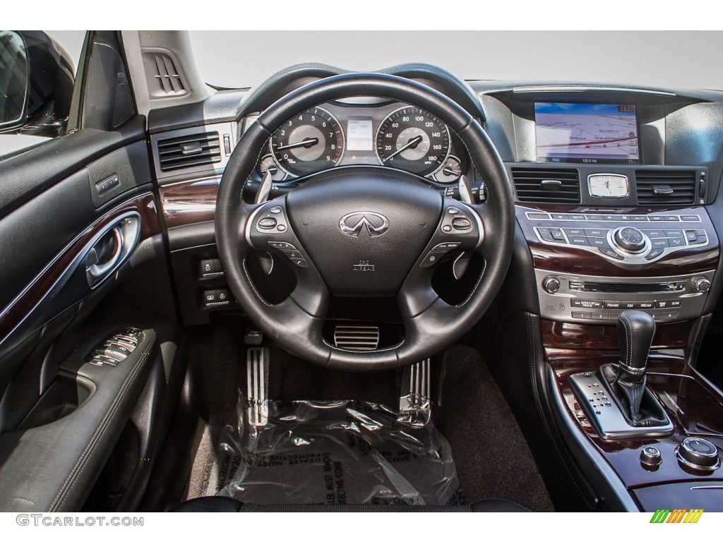 2012 Infiniti M 56 Sedan Graphite Dashboard Photo #92238404