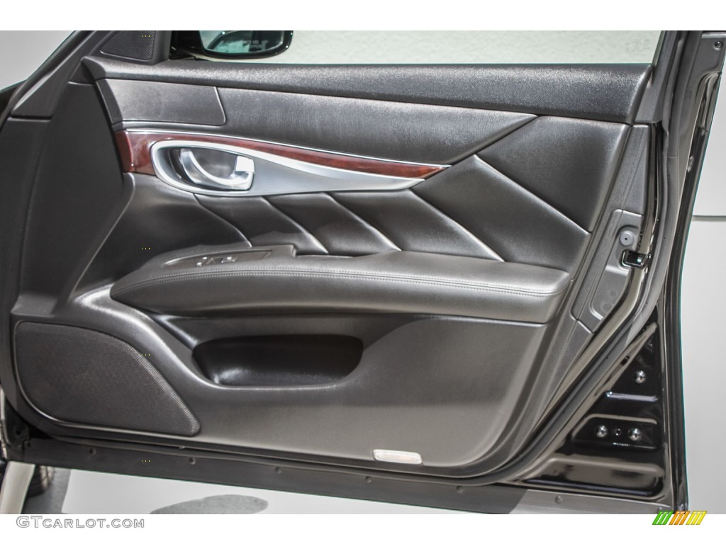 2012 Infiniti M 56 Sedan Graphite Door Panel Photo #92239024