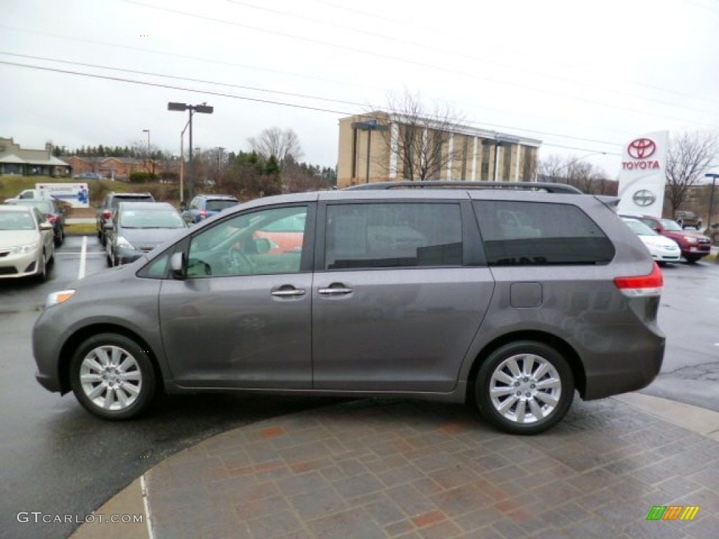 2011 Sienna Limited AWD - Predawn Gray Mica / Bisque photo #3