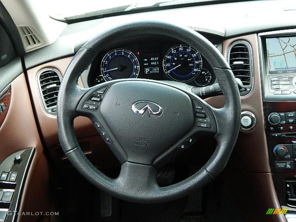 2013 Infiniti EX 37 Journey AWD Chestnut Steering Wheel Photo #92239631