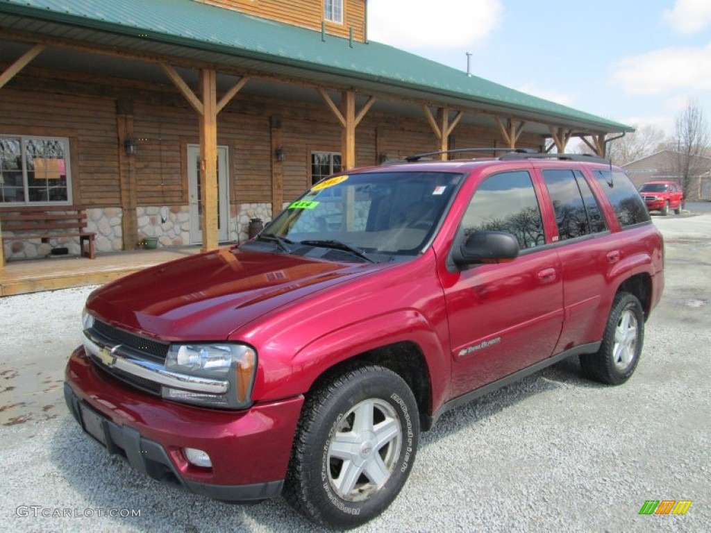 Majestic Red Metallic 2002 Chevrolet TrailBlazer LTZ 4x4 Exterior Photo #92243662