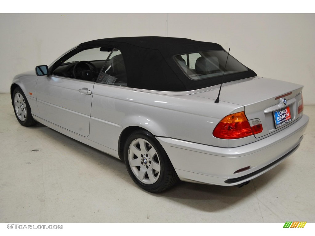 2001 3 Series 325i Convertible - Titanium Silver Metallic / Grey photo #6
