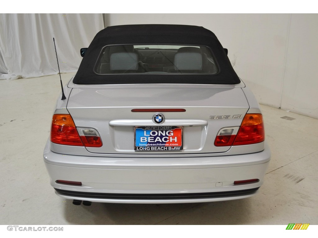 2001 3 Series 325i Convertible - Titanium Silver Metallic / Grey photo #7