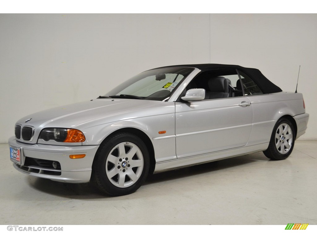 2001 3 Series 325i Convertible - Titanium Silver Metallic / Grey photo #10