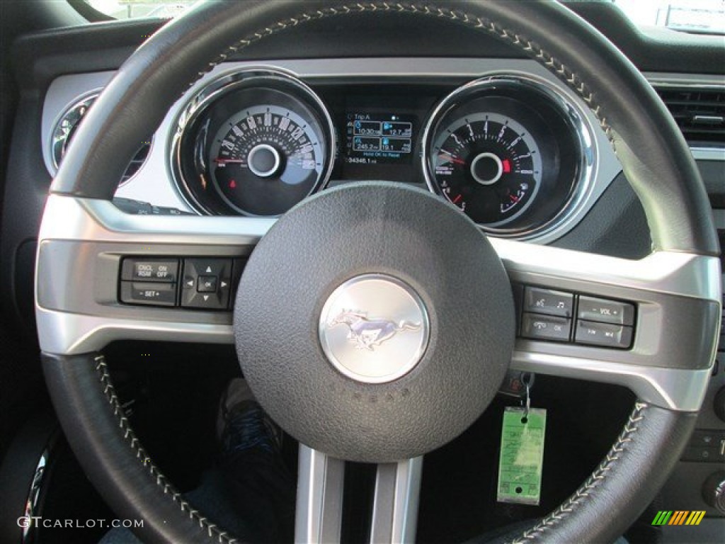 2013 Mustang V6 Premium Coupe - Ingot Silver Metallic / Stone photo #19