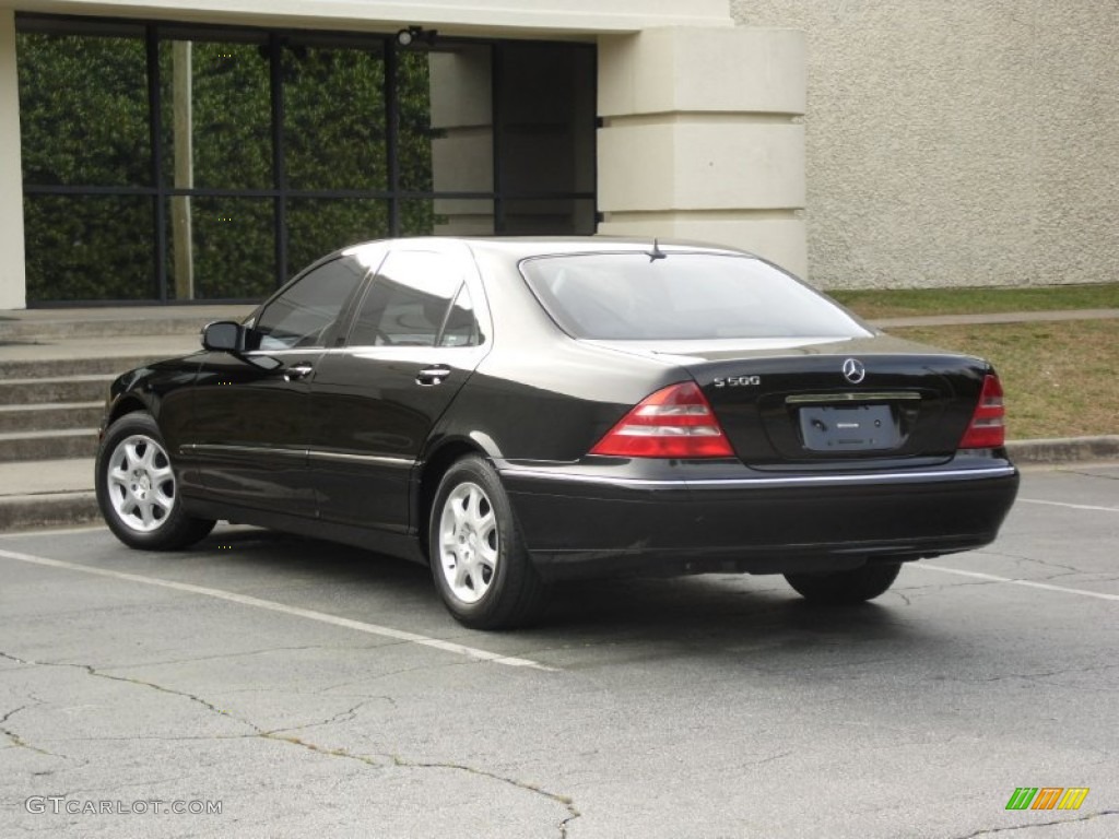 2000 S 500 Sedan - Black / Charcoal photo #5