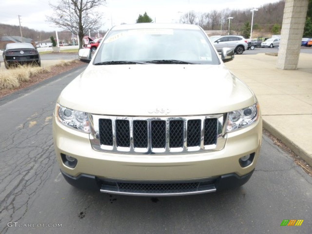 2011 Grand Cherokee Overland 4x4 - White Gold Metallic / Dark Frost Beige/Light Frost Beige photo #3