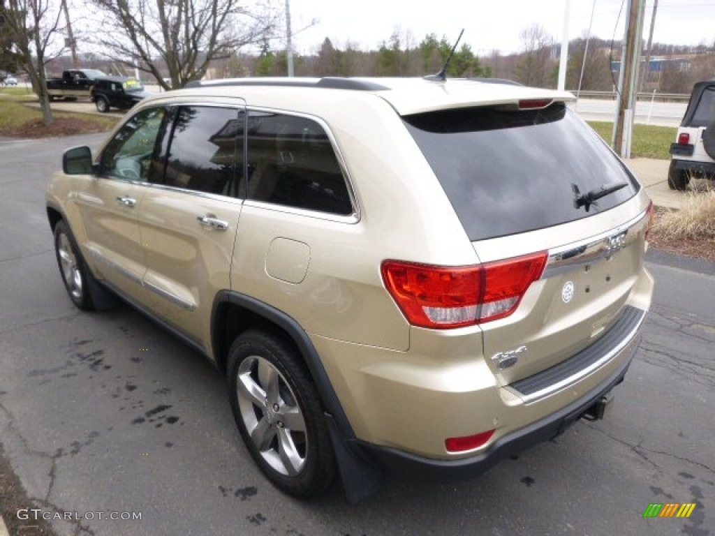 2011 Grand Cherokee Overland 4x4 - White Gold Metallic / Dark Frost Beige/Light Frost Beige photo #6