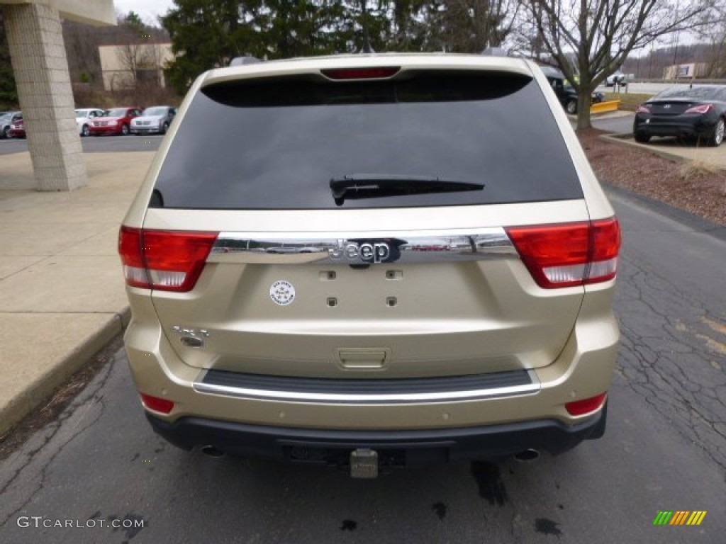 2011 Grand Cherokee Overland 4x4 - White Gold Metallic / Dark Frost Beige/Light Frost Beige photo #7