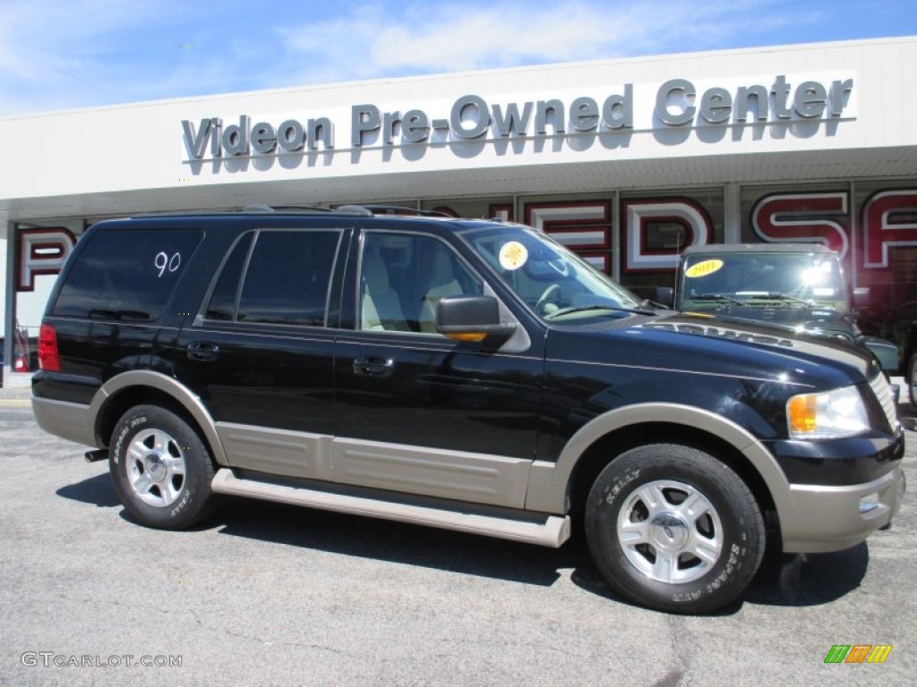 2004 Expedition Eddie Bauer 4x4 - Black / Medium Parchment photo #2