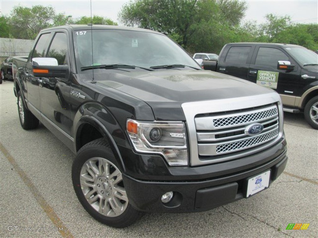 2014 F150 Platinum SuperCrew - Tuxedo Black / Black photo #2