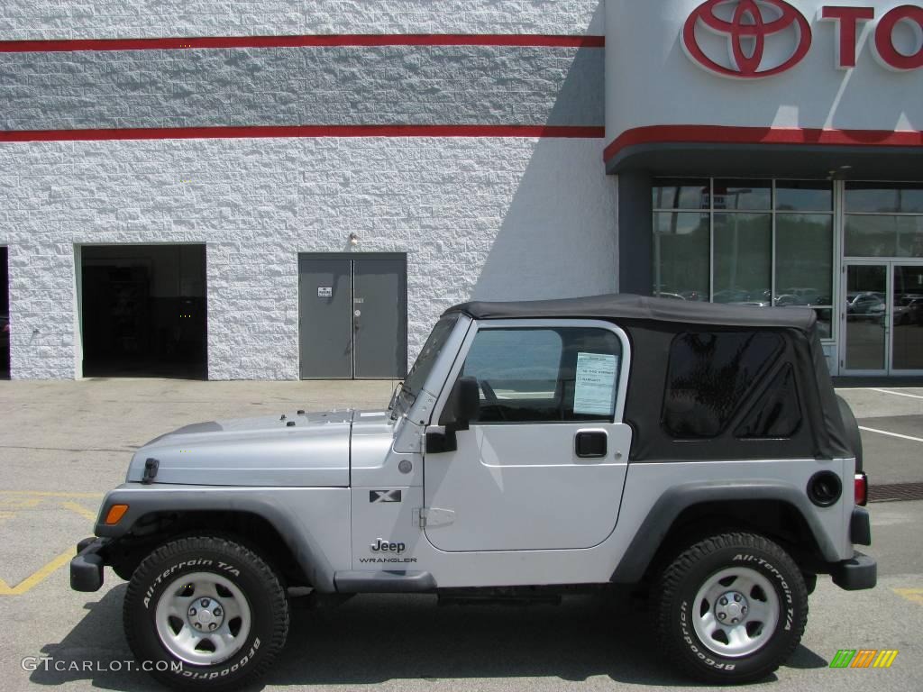2004 Wrangler X 4x4 - Bright Silver Metallic / Dark Slate Gray photo #2